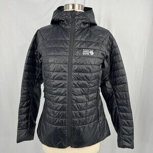 Mountain Hardwear Ghost Shadow Hooded Jacket Black Women's S Puffer Outdoor Hike
